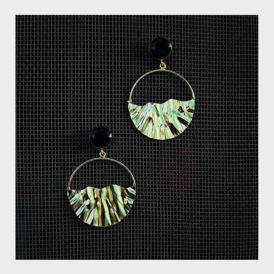 The Golden Scoop Brass Earrings