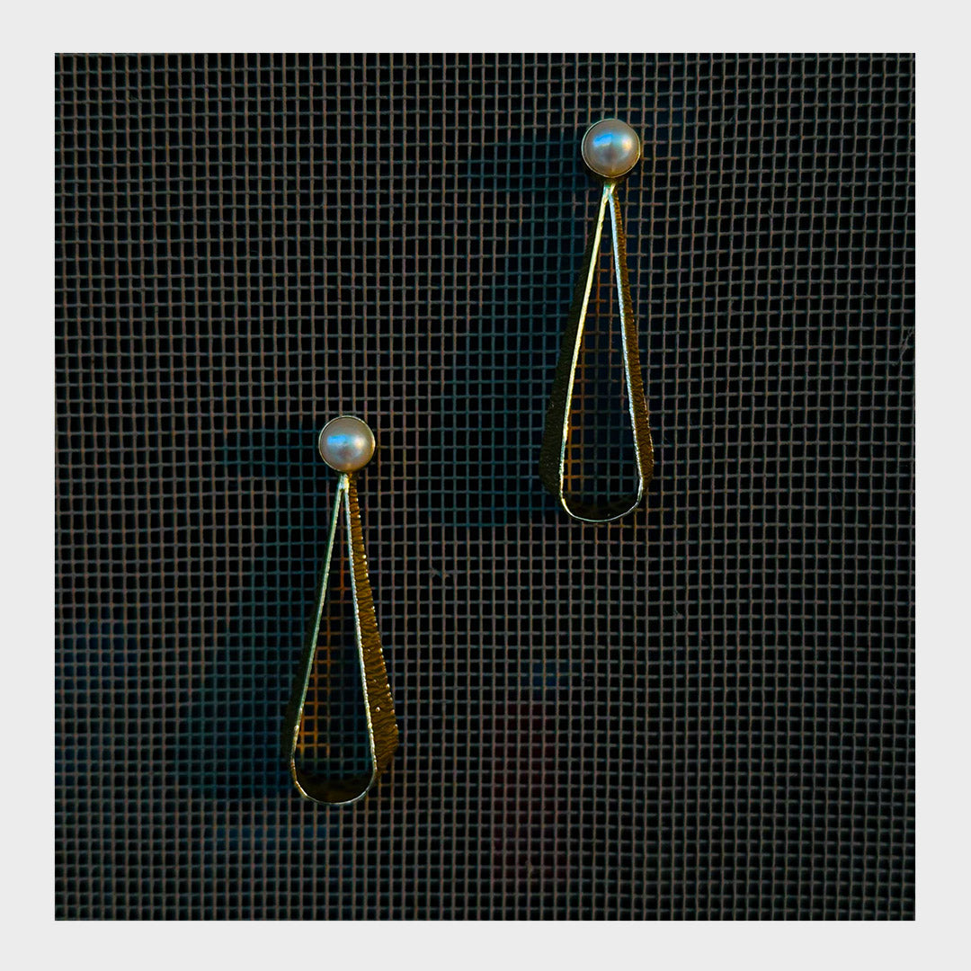 Delicate Affair Brass Earrings