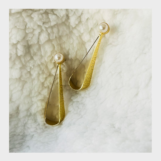 Delicate Affair Brass Earrings