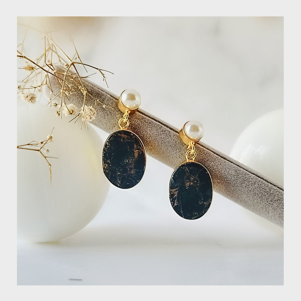 Delicate Affair Brass Earrings