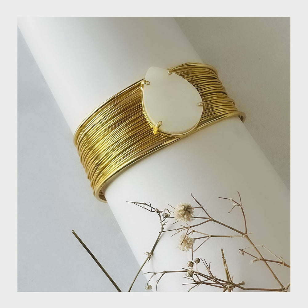 The Golden Lining Solid Brass Handcuff