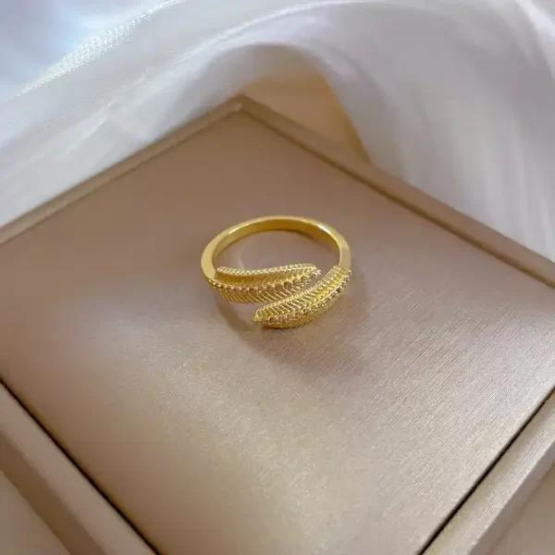 The Feather Touch Anti Tarnish Gold Plated Ring