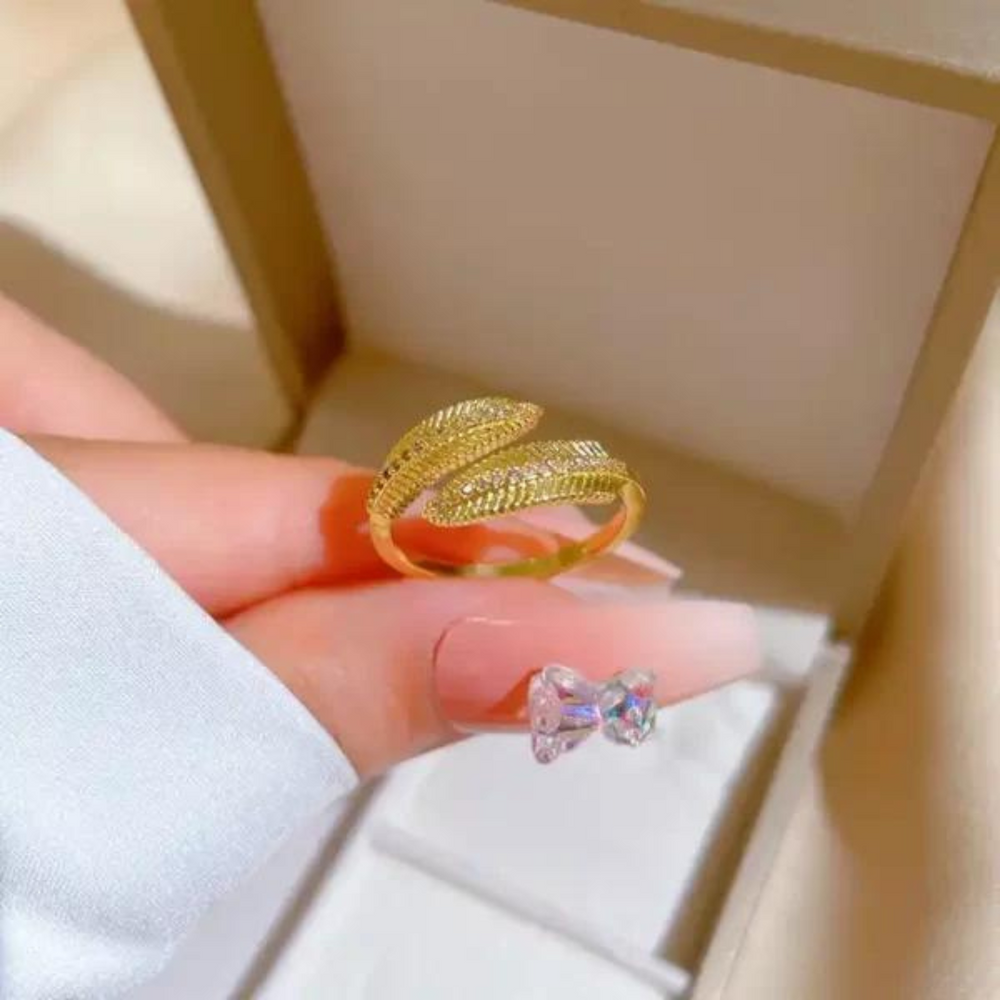 The Feather Touch Anti Tarnish Gold Plated Ring