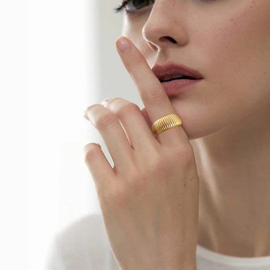 The Dream Fit Anti Tarnish Gold Plated Ring